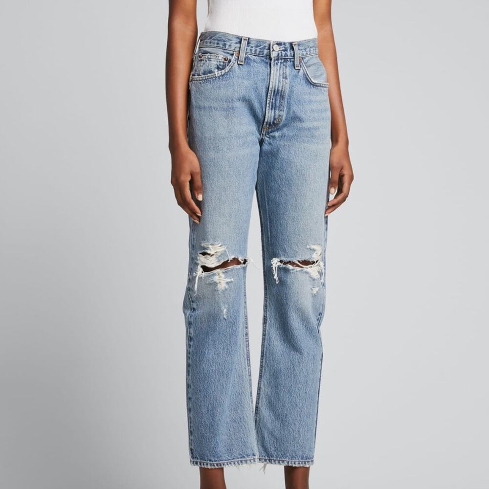 NWT AGOLDE Mia Mid Rise Straight Leg Jeans in Rule women’s jeans - Picture 4 of 9